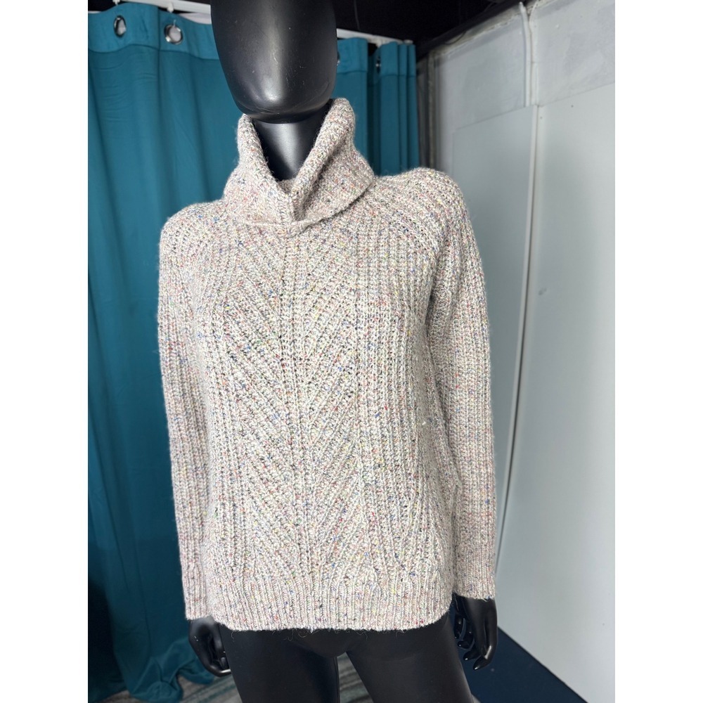 Madewell Confetti Knit Turtleneck Sweater Women's XS Extra Small Cozy‎
